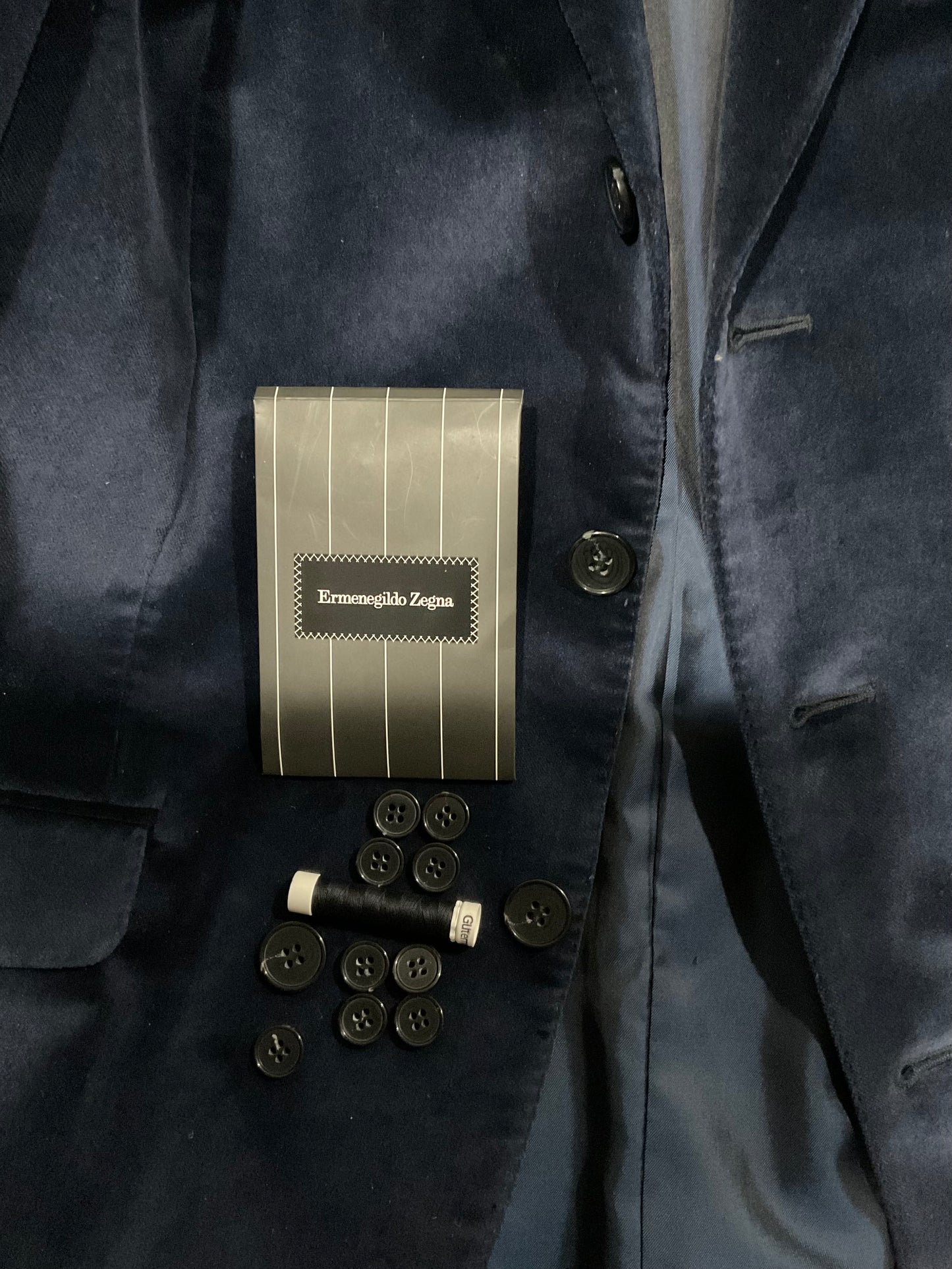 SPORT JACKET / EVENING JACKET / NAVY VELVET / NEW / 40 REGULAR / ERMENEGILDO ZEGNA FOR NEIMAN MARCUS