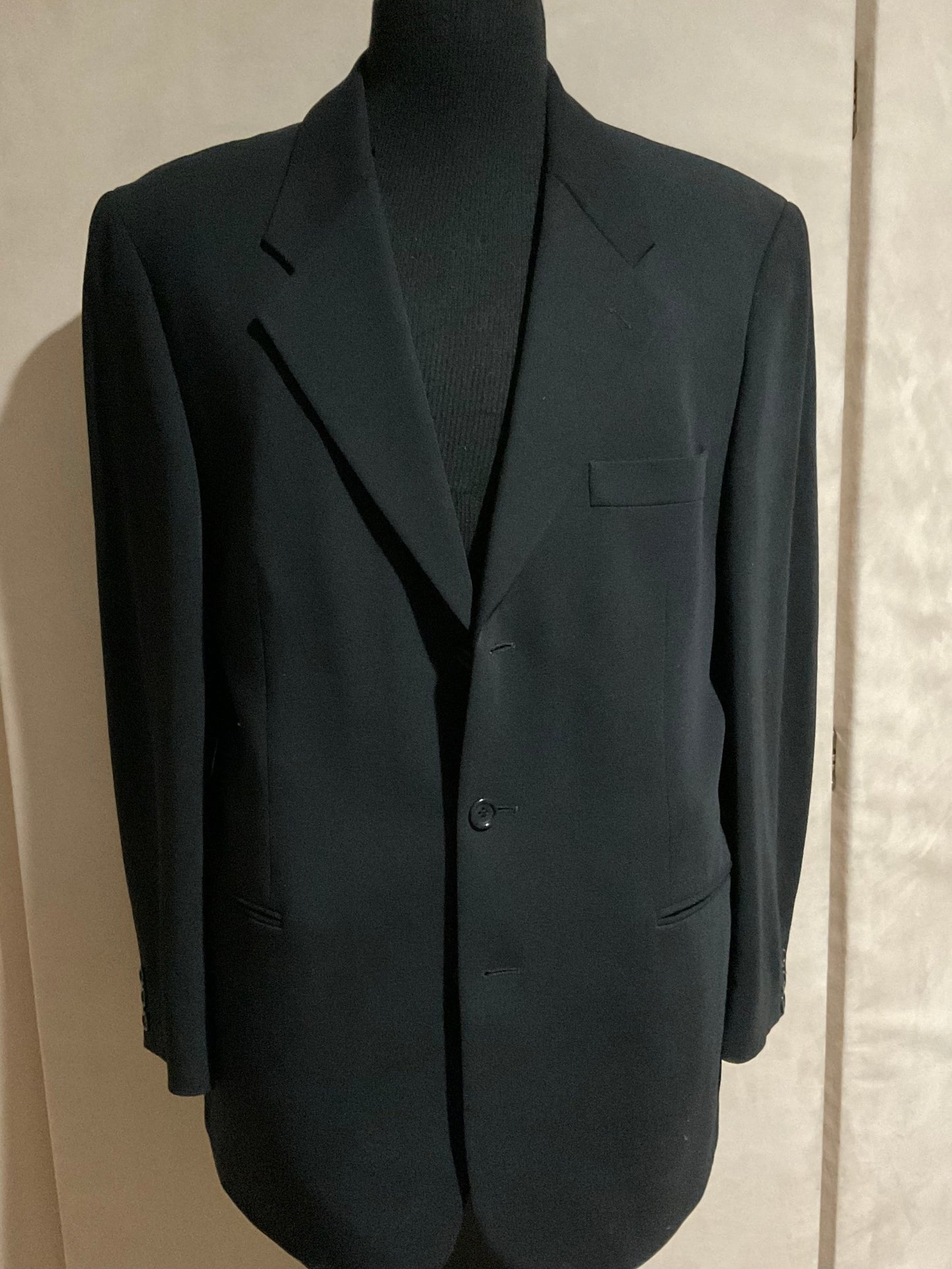 R P SPORT JACKET BLAZER / NAVY CREPE / 40 REGULAR / MADE IN EUROPE