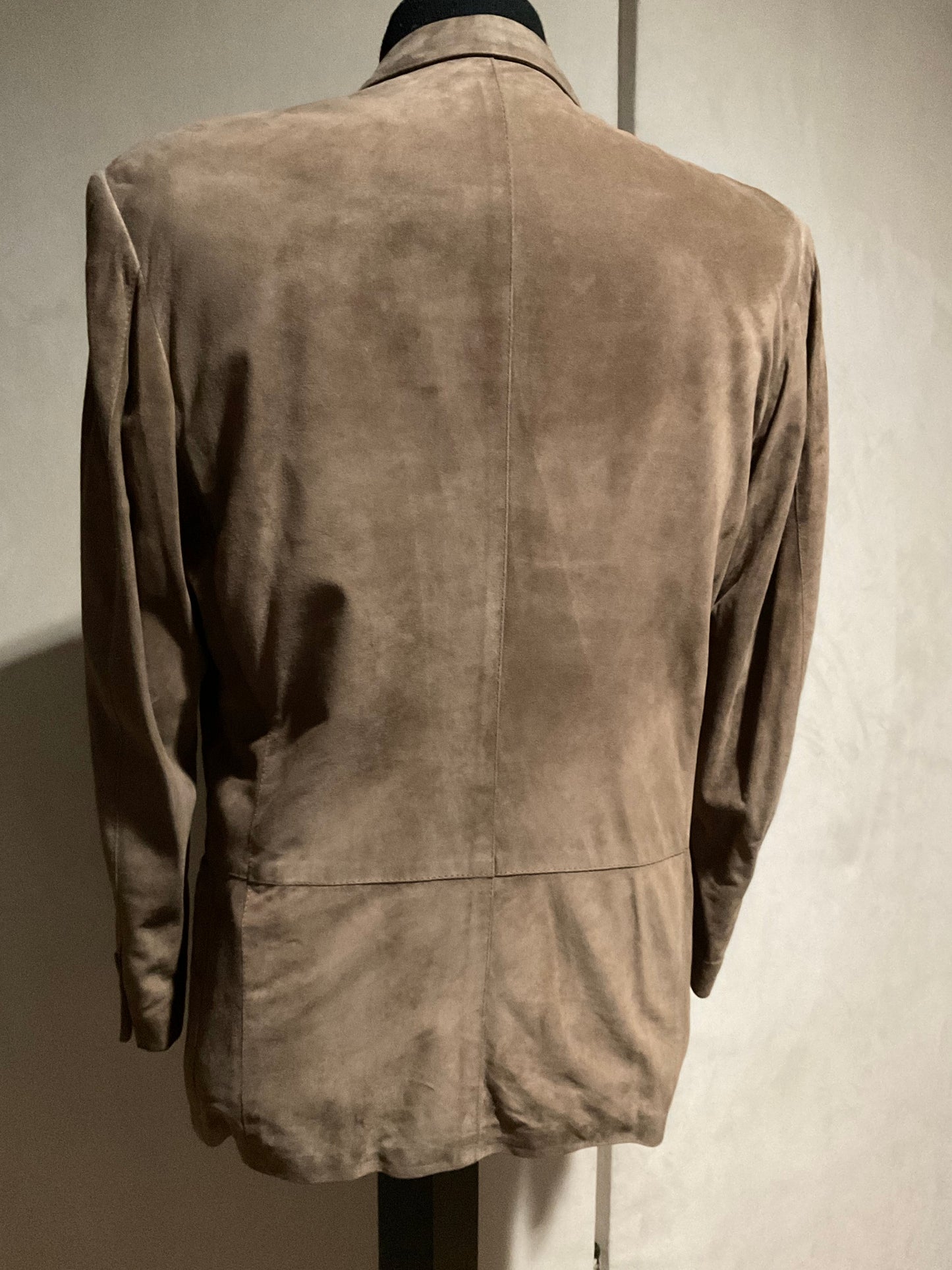 R P SUEDE BLAZER JACKET / TAUPE / MEDIUM / MADE IN ITALY