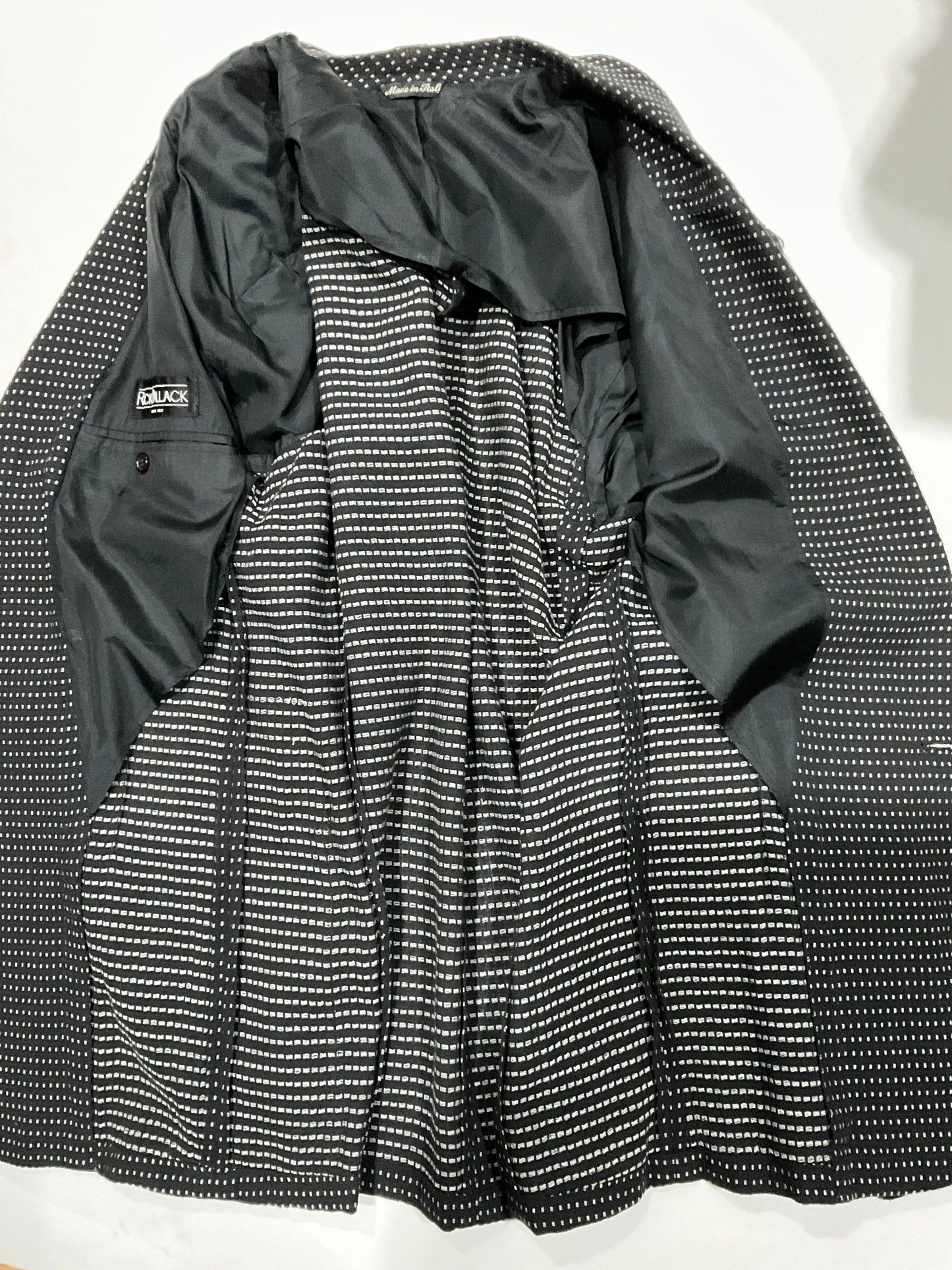 R P SPORT JACKET / BLACK & WHITE / UNCONSTRUCTED / MEDIUM / MADE IN ITALY