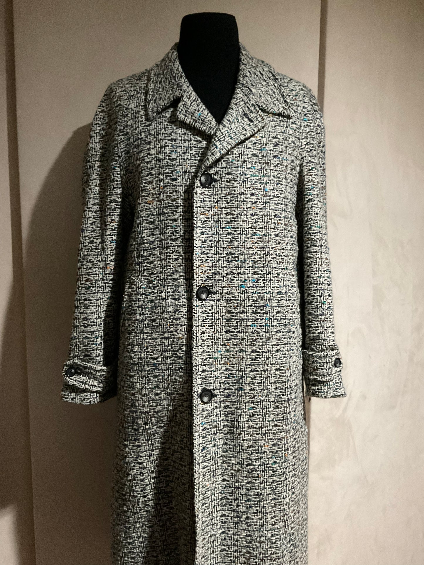 R P OVERCOAT / MULTI COLOR VINTAGE TWEED / MADE IN ENGLAND / NEW / 40 / 42