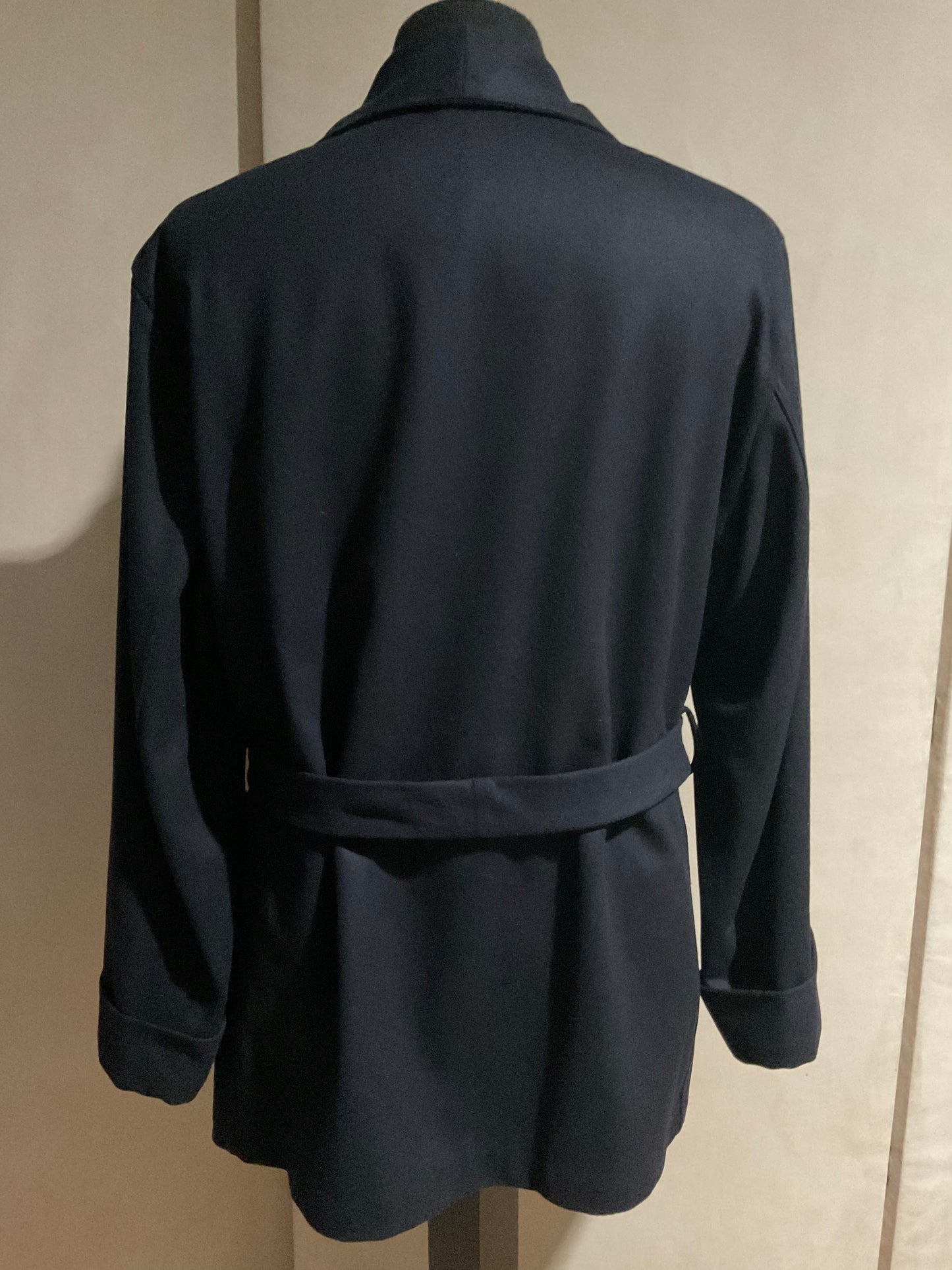 R P SMOKING JACKET / NAVY CASHMERE & WOOL / MADE IN ITALY / NEW / LARGE - EXTRA LARGE
