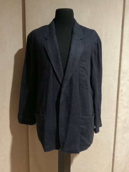 R P SPORTS JACKET / NAVY LINEN / UNCONSTRUCTED / LARGE - EXTRA LARGE / NEW / MADE IN ITALY