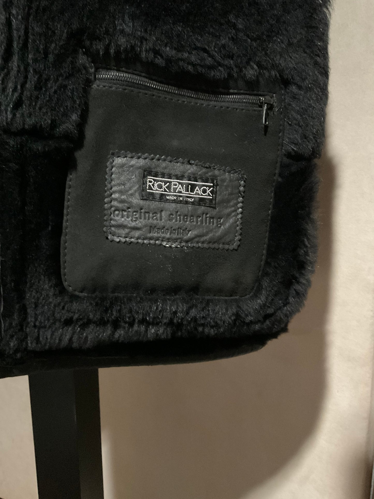 R P COAT / SHEARLING / BLACK / MID LENGHT / NEW / MEDIUM / MADE IN ITALY
