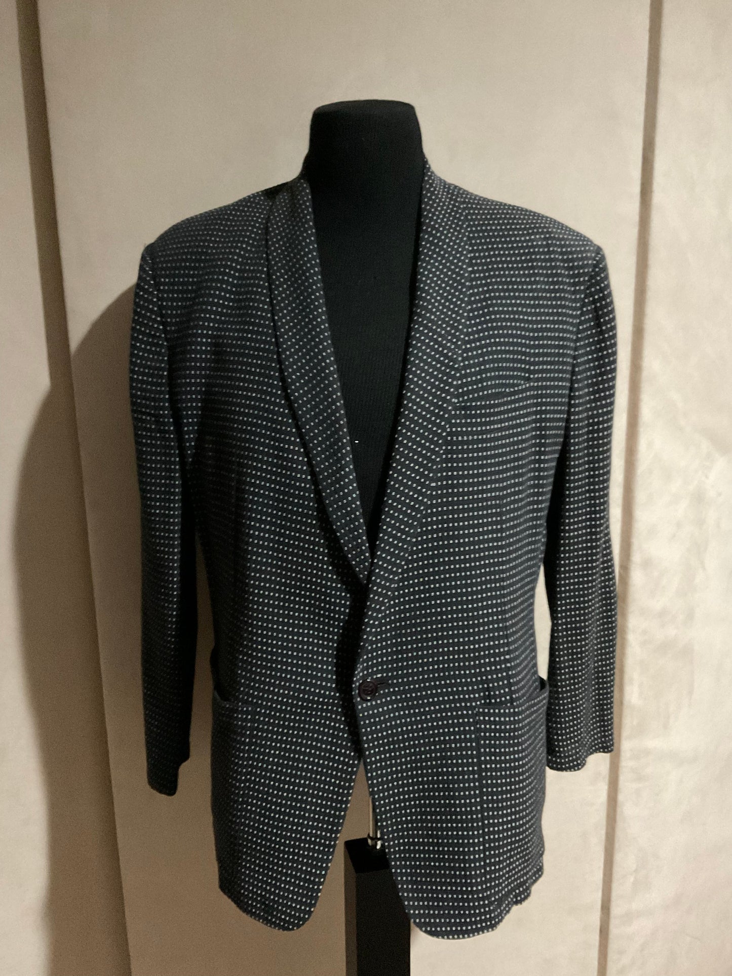 R P SPORT JACKET / BLACK & WHITE / UNCONSTRUCTED / MEDIUM / MADE IN ITALY