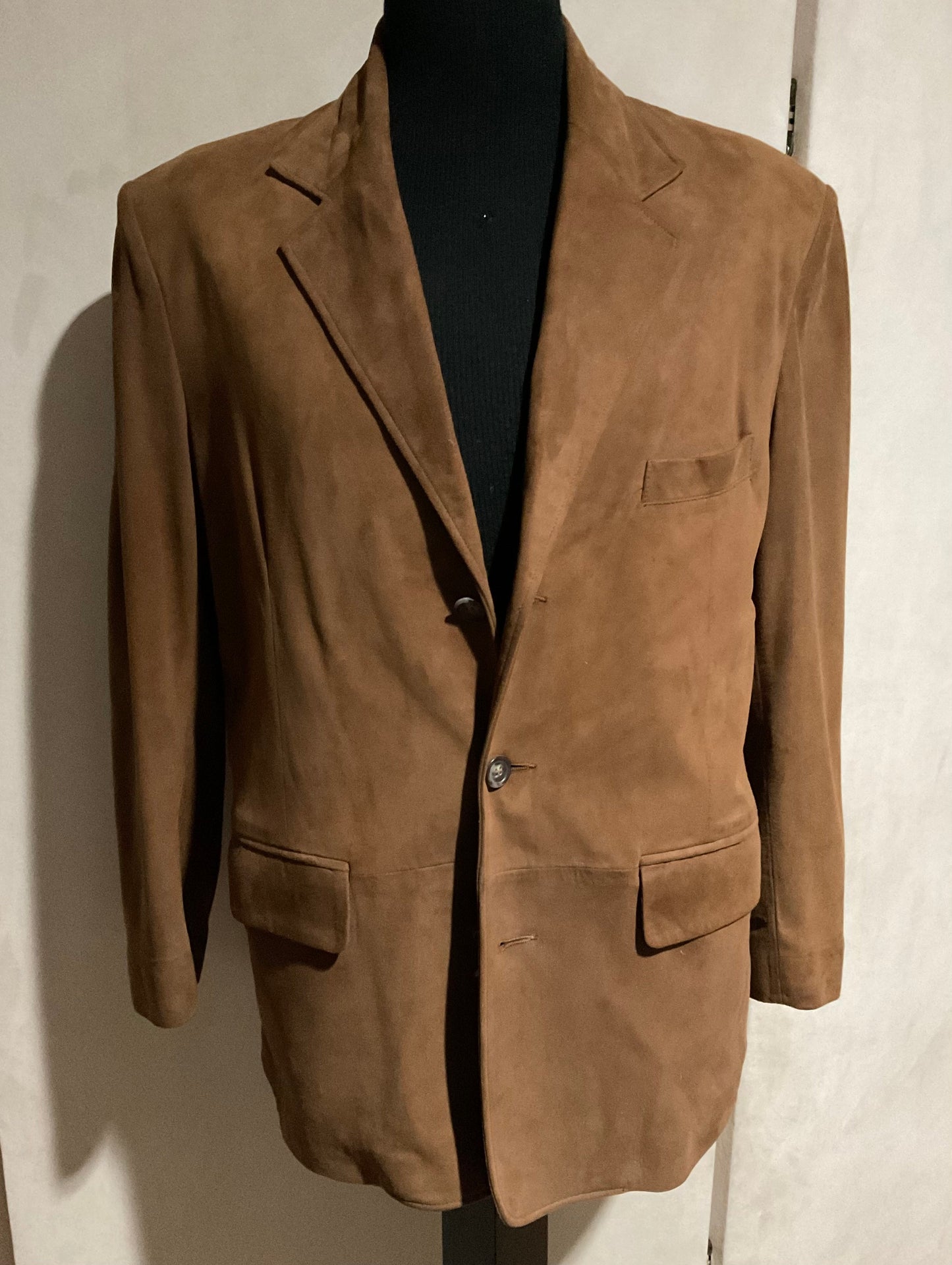 R P SUEDE SPORTS JACKET BLAZER / MEDIUM / BROWN / CRAFTED IN USA