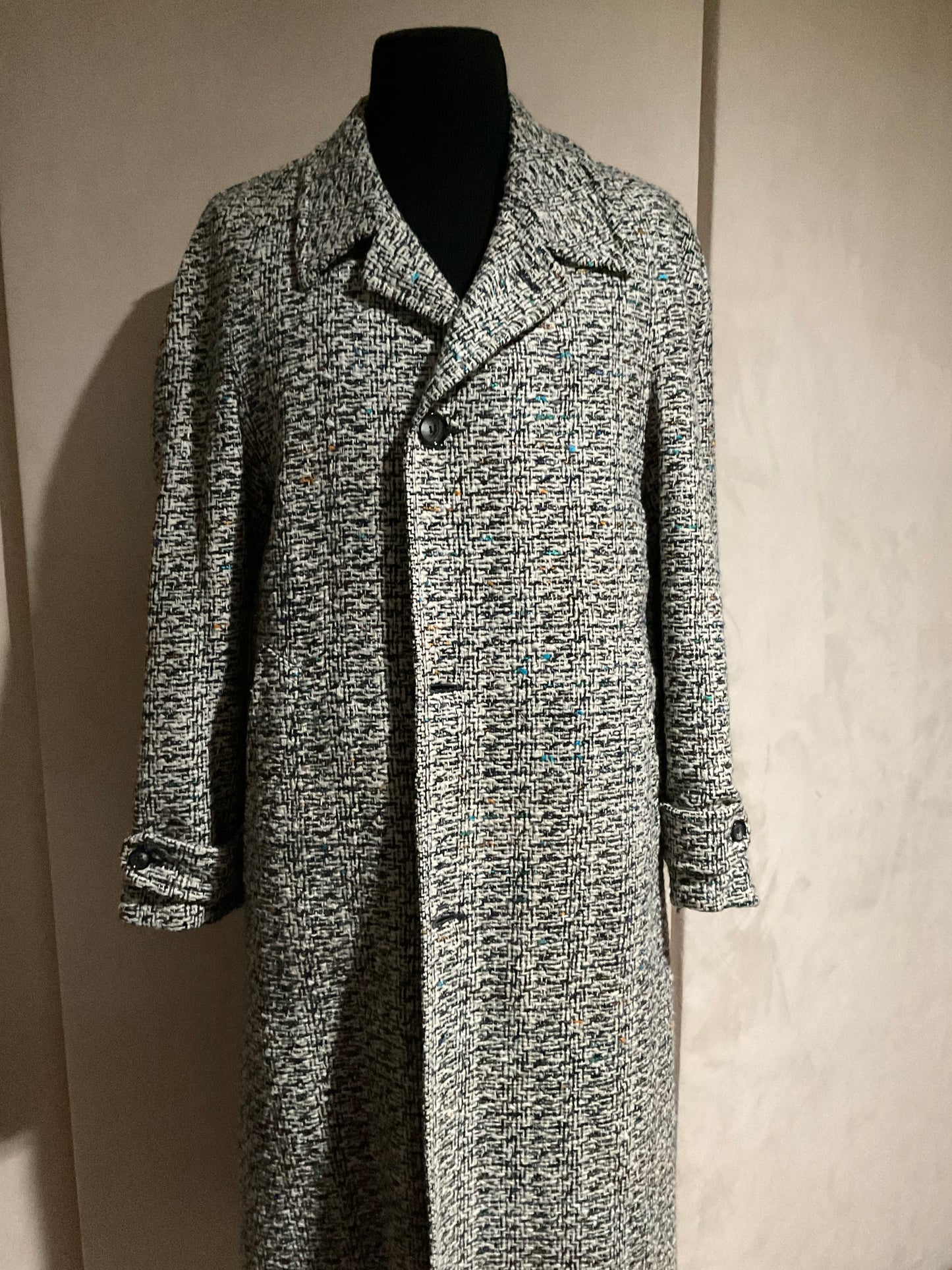 R P OVERCOAT / MULTI COLOR VINTAGE TWEED / MADE IN ENGLAND / NEW / 40 / 42