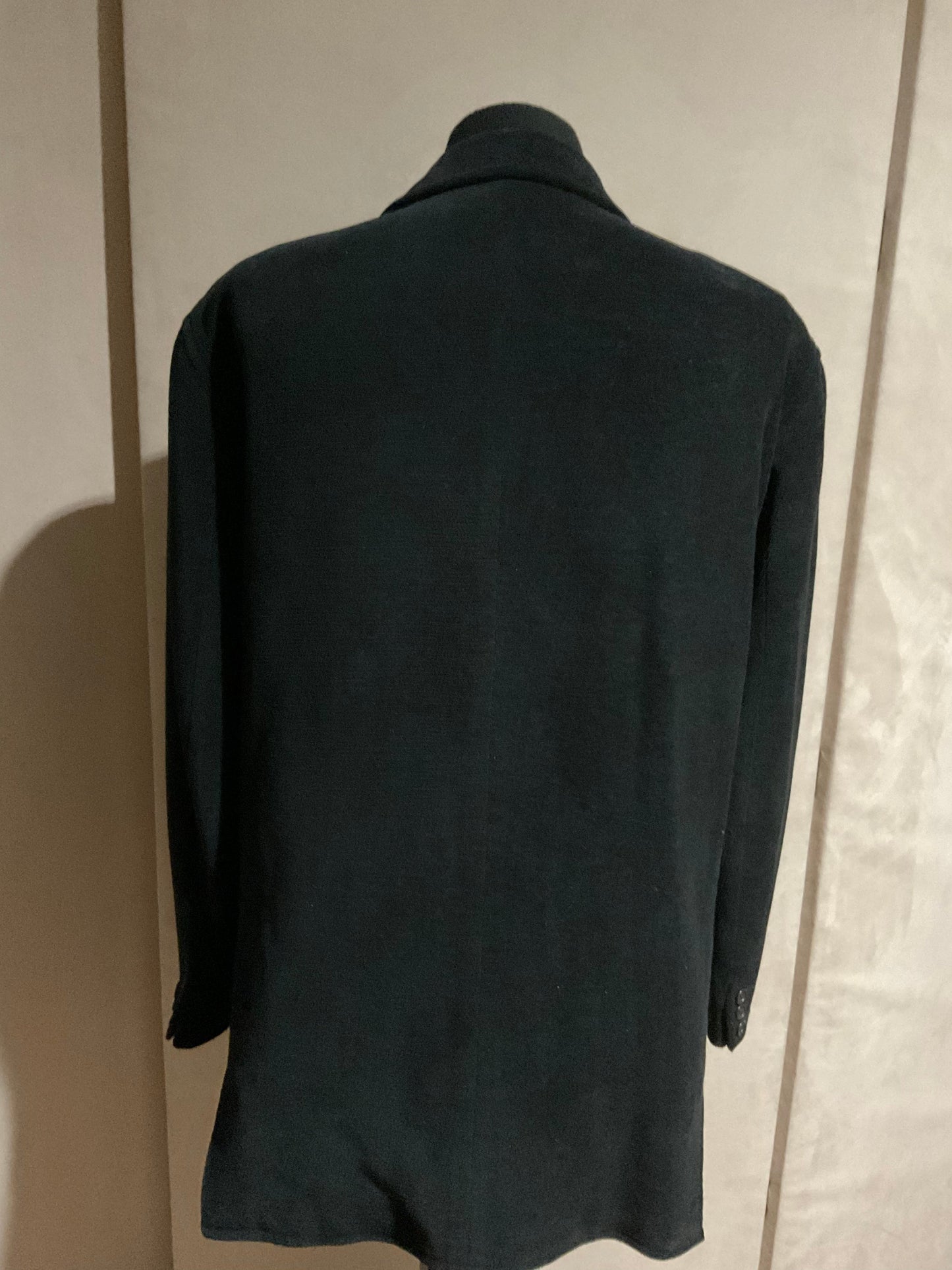 R P JACKET / BLACK CHENILLE FABRIC / MEDIUM - LARGE / MADE IN EUROPE