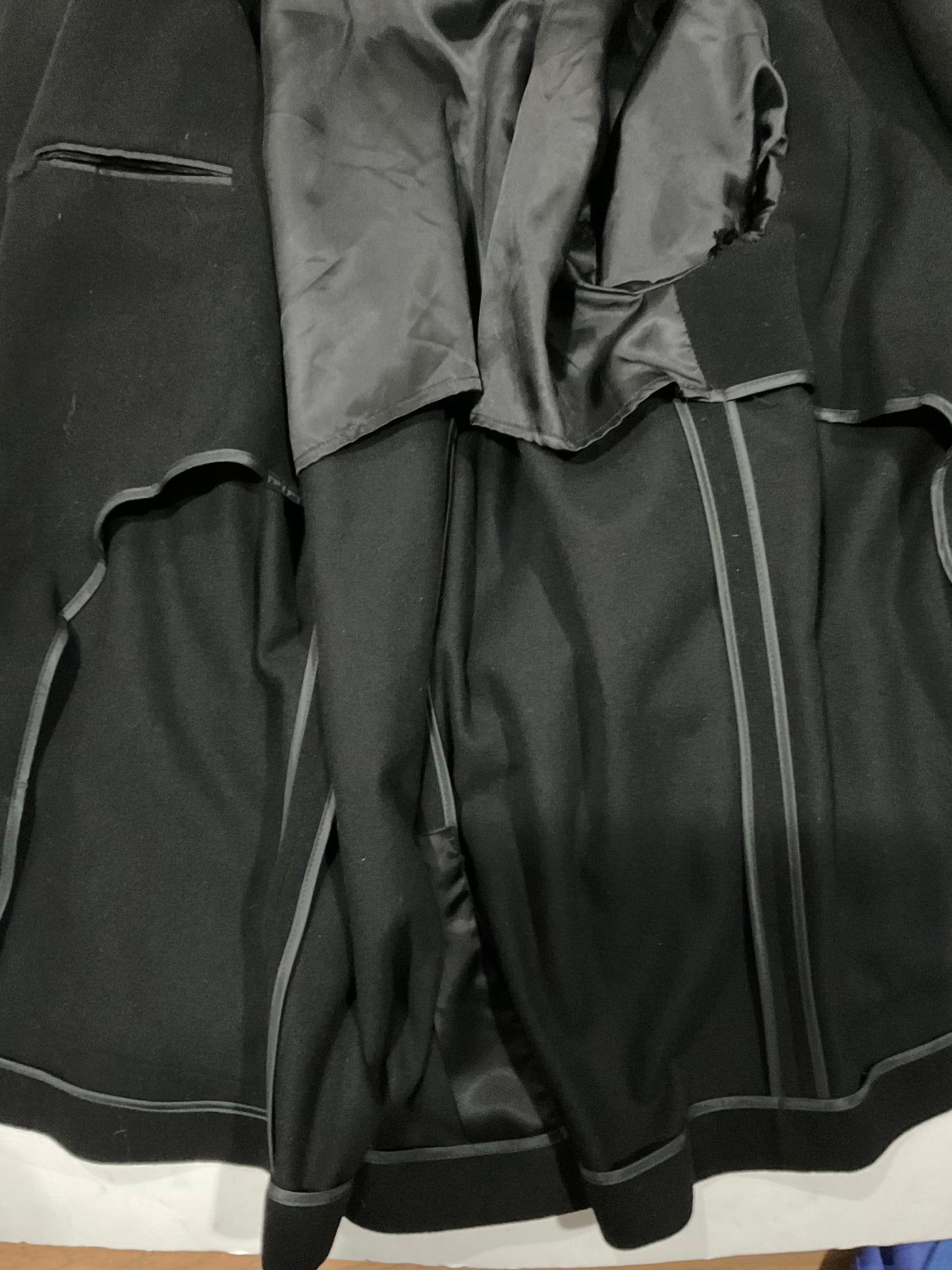 R P JACKET / BLACK WOOL / LARGE / NEW / UNCONSTRUCTED / MADE IN USA