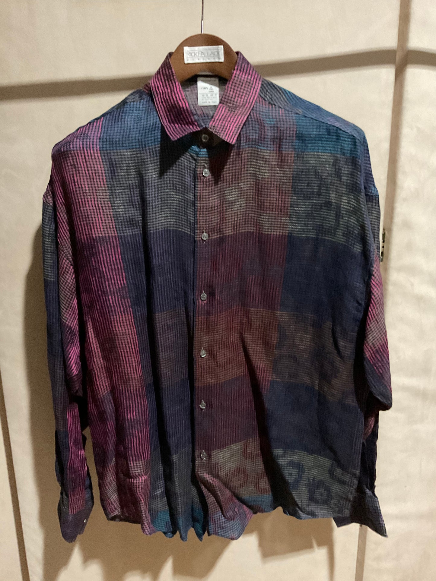 R P SPORT SHIRT / PURE LINEN / NEW / MEDIUM - LARGE / MADE IN ITALY