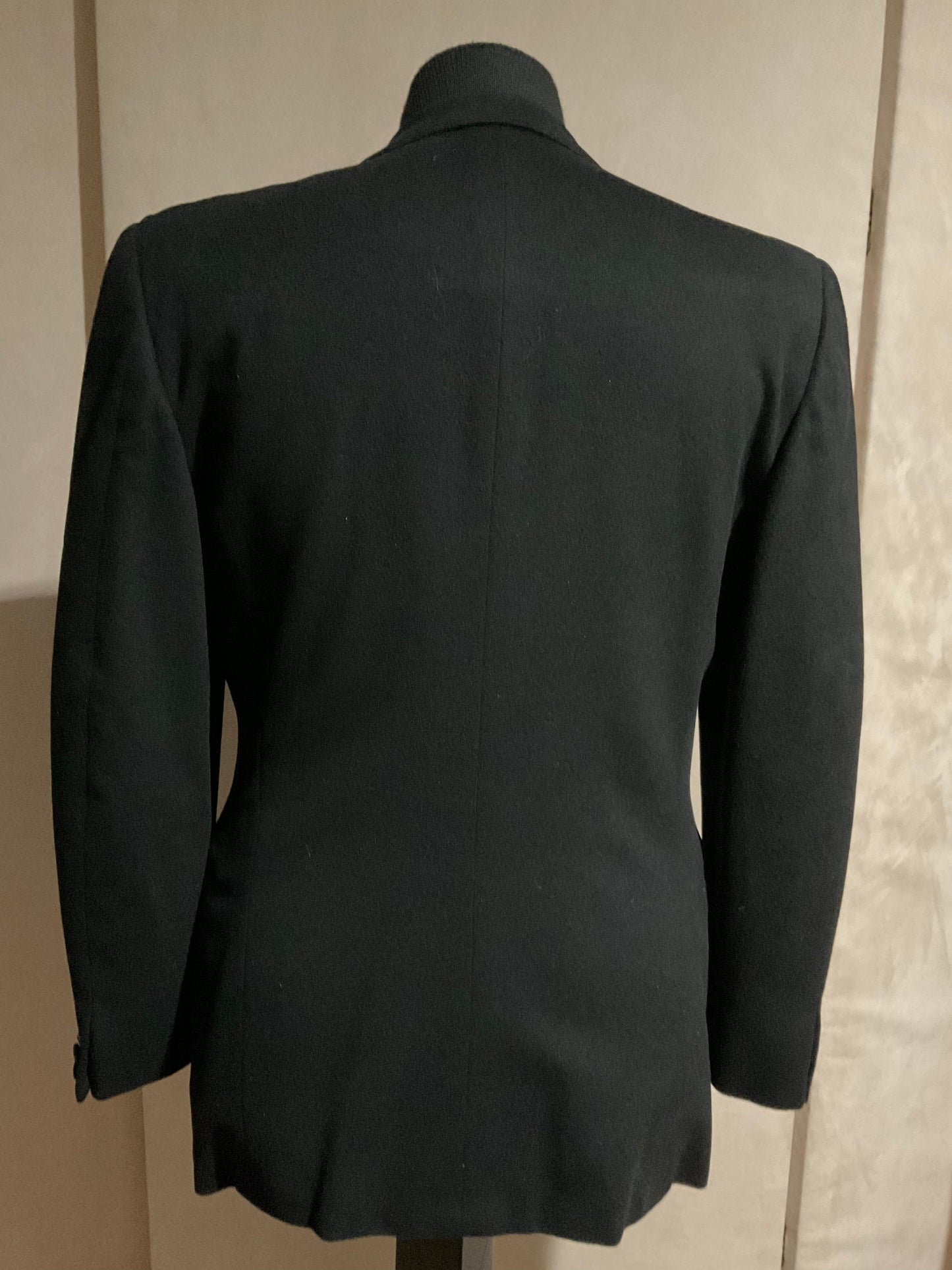 R P CASHMERE & WOOL FORMAL DINNER JACKET / BLACK / 38 REG / NEW / CUSTOM BESPOKE / MADE IN ITALY