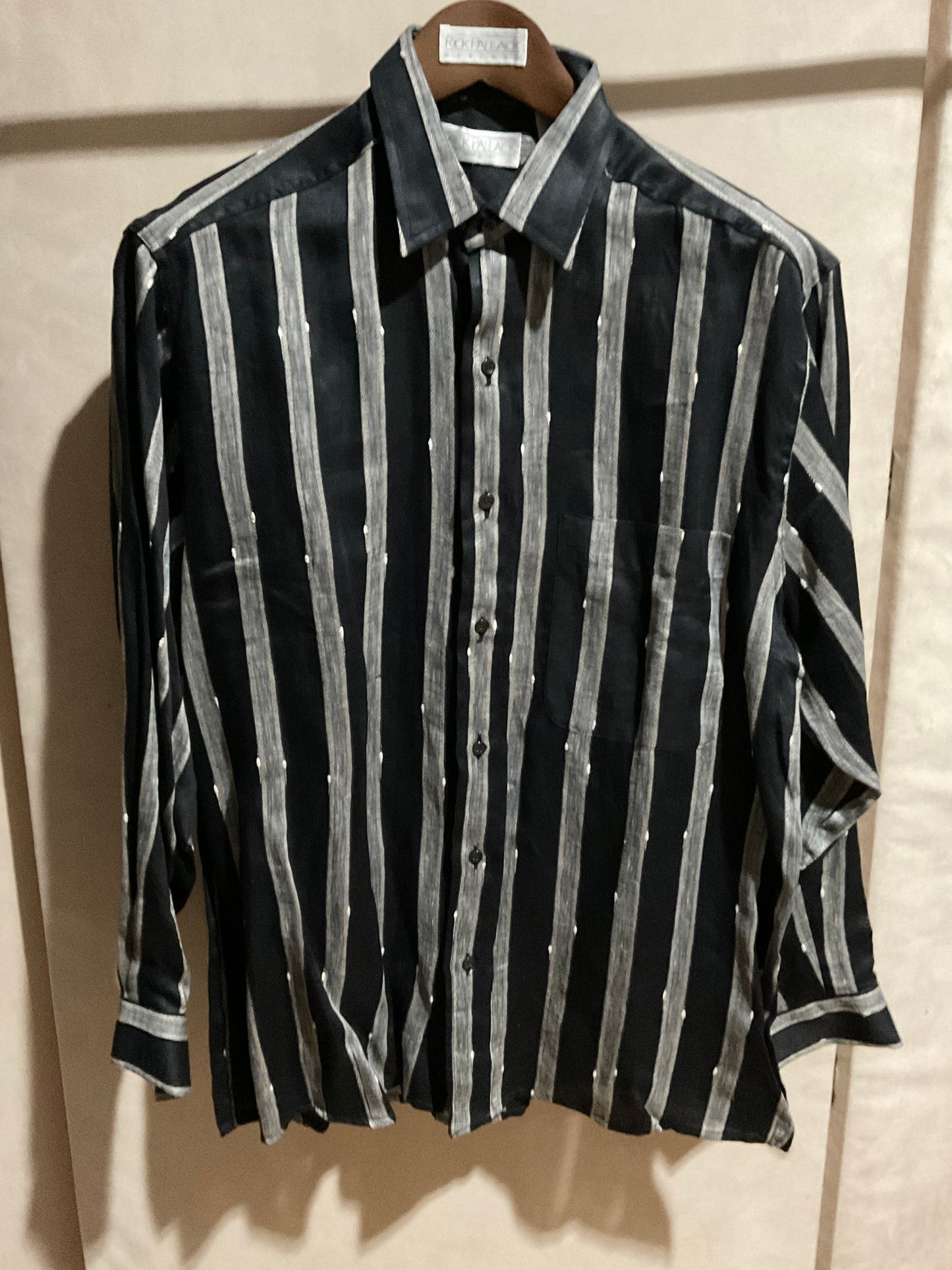 R P SPORT SHIRT / LINEN & COTTON / NEW / MEDIUM - LARGE / MADE IN ITALY