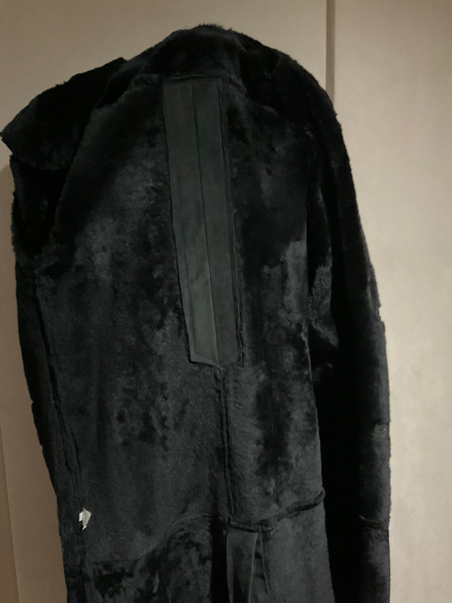 R P COAT / SHEARLING / BLACK / FULL LENGHT / NEW / MEDIUM - LARGE / MADE IN ITALY