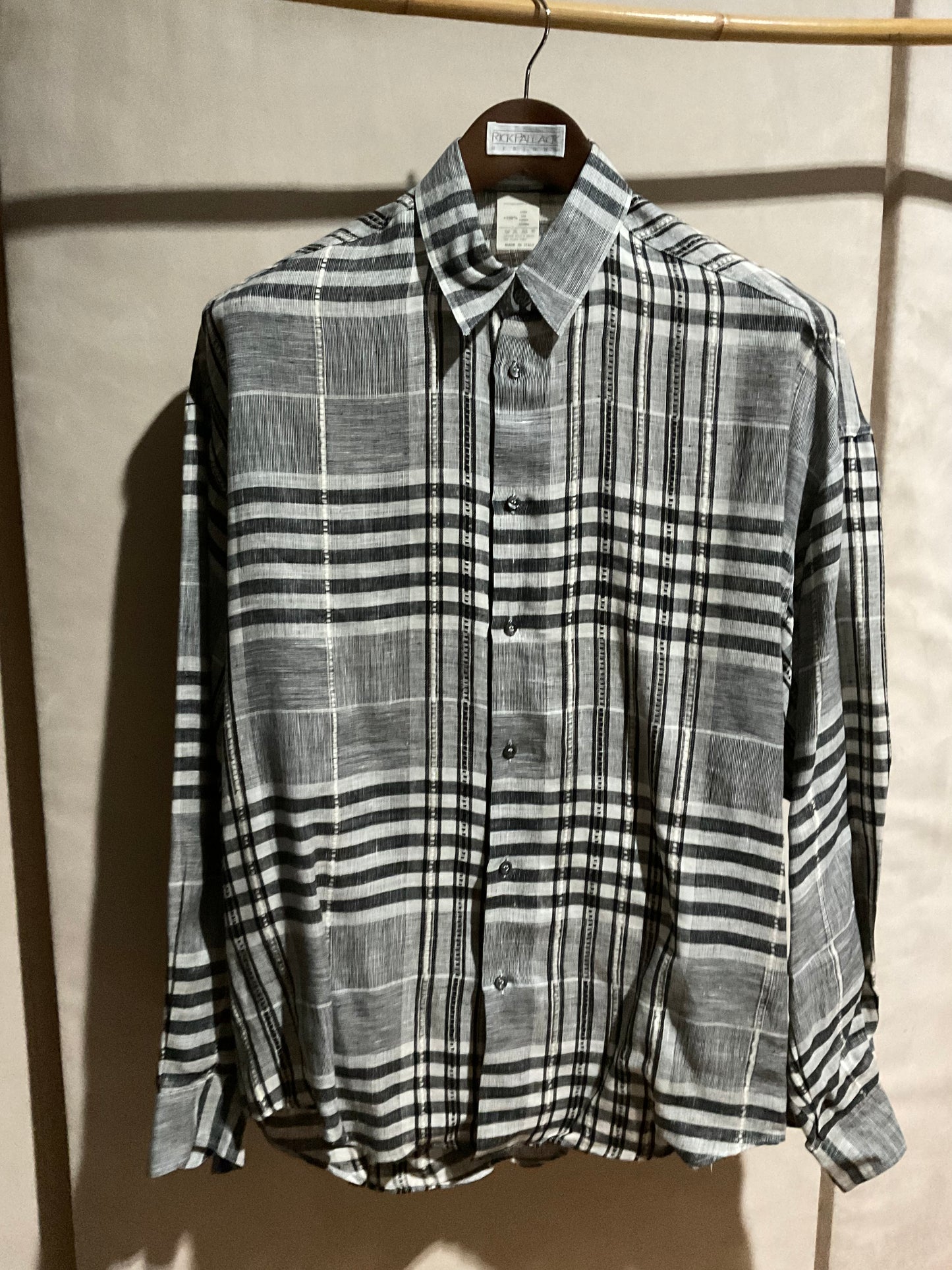 R P SPORT SHIRT / 100% LINEN / NEW / MEDIUM - LARGE / MADE IN ITALY