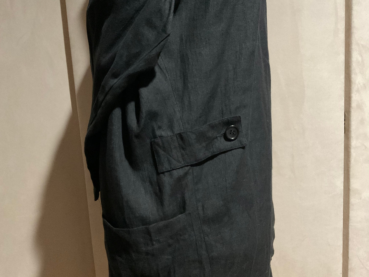 R P SPORTS JACKET / BLACK LINEN / UNCONSTRUCTED / LARGE - EXTRA LARGE / NEW / MADE IN ITALY