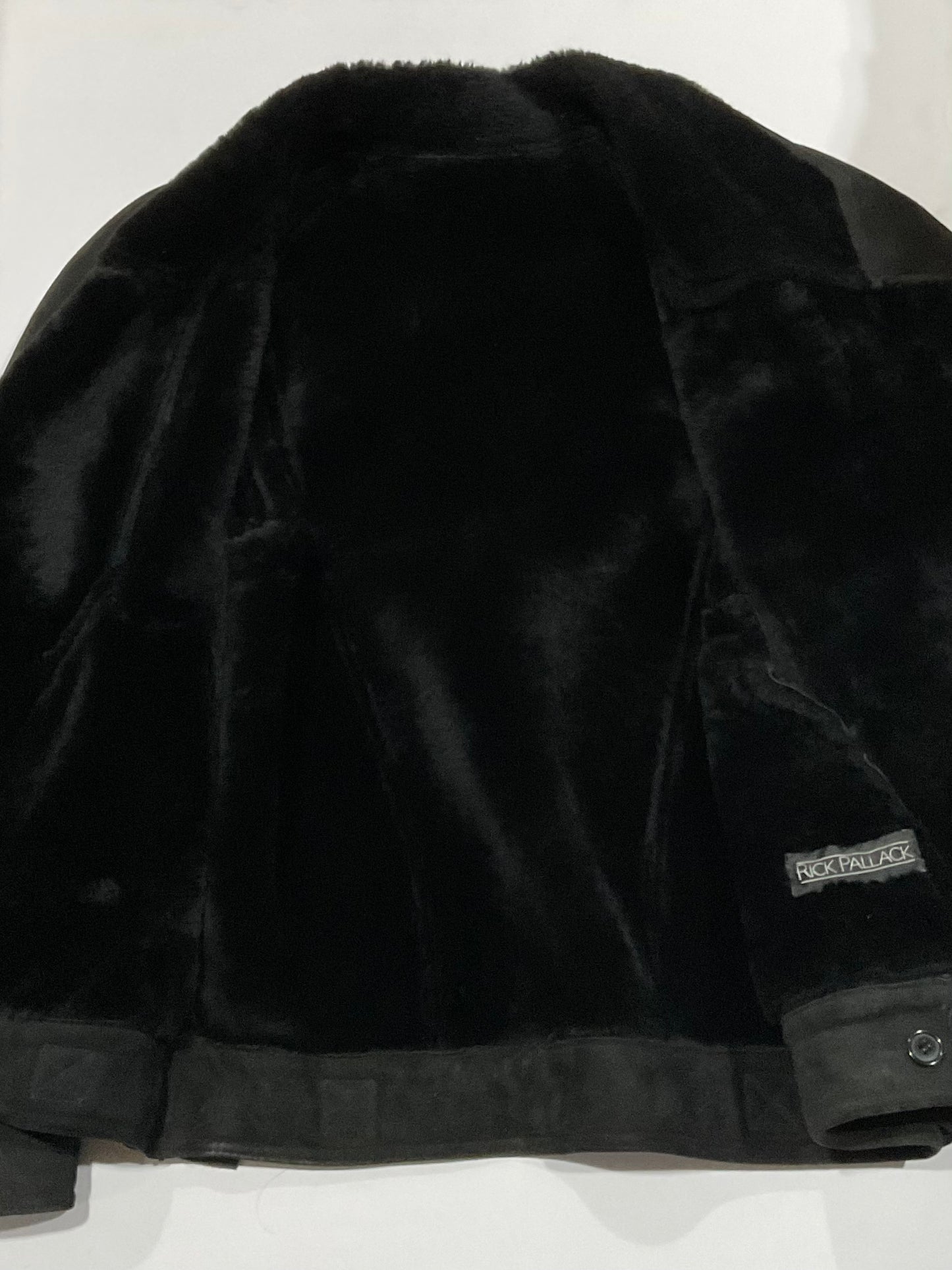 R P COAT / SHEARLING / BLACK / NEW / MEDIUM / MADE IN ITALY