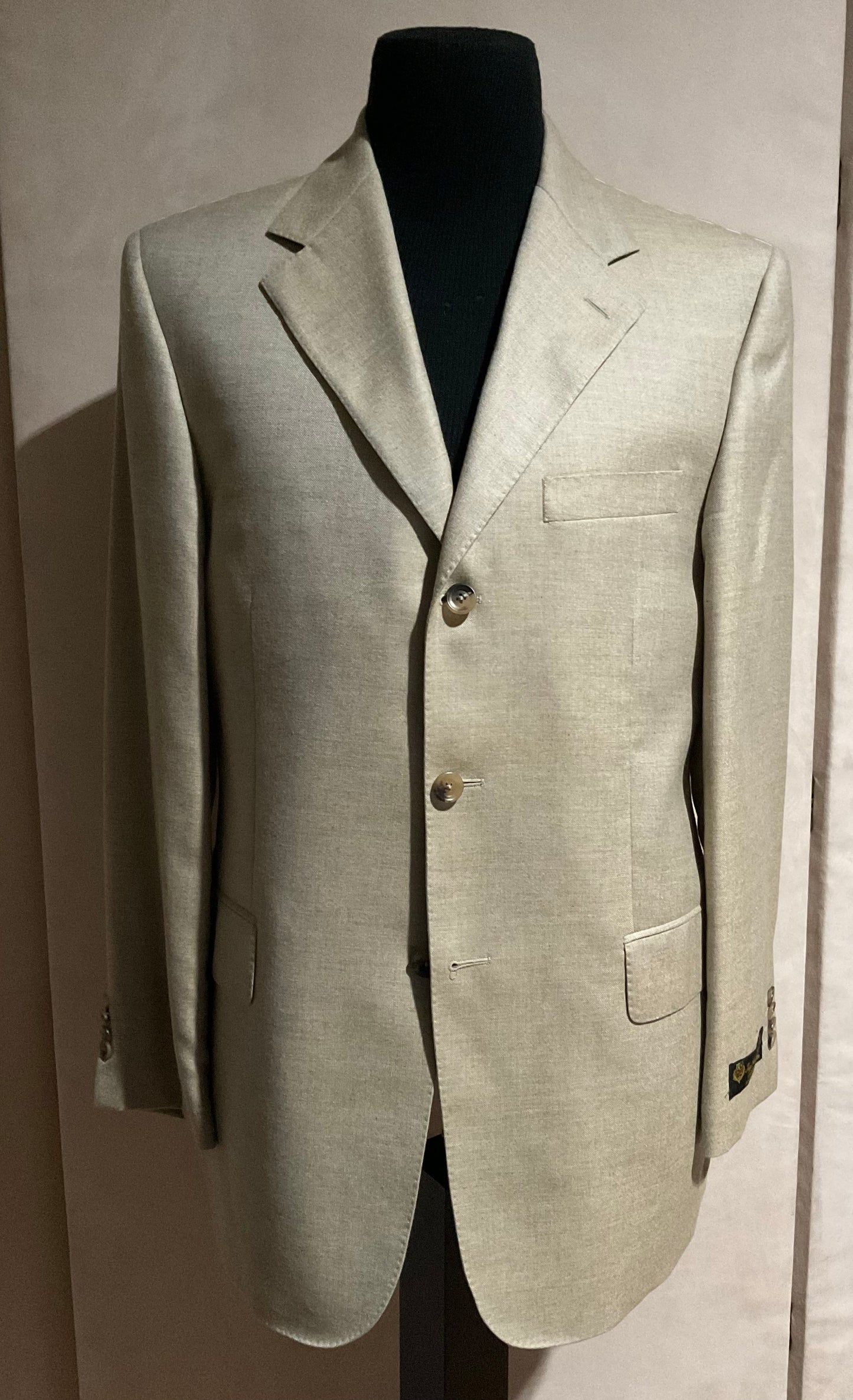 SPORT JACKET / LORO PIANA CASHMERE & SILK / TAN / NEW / 40 REGULAR - LONG / MADE IN CANADA