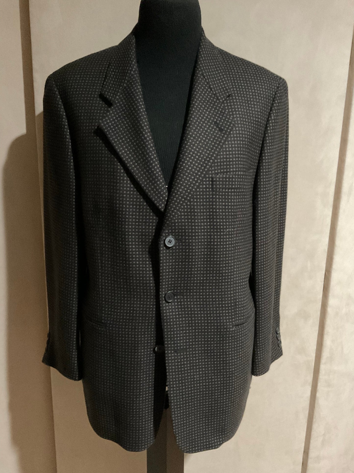 R P SPORT JACKET / BLACK & TOAPE / WOOL / 40 REGULAR