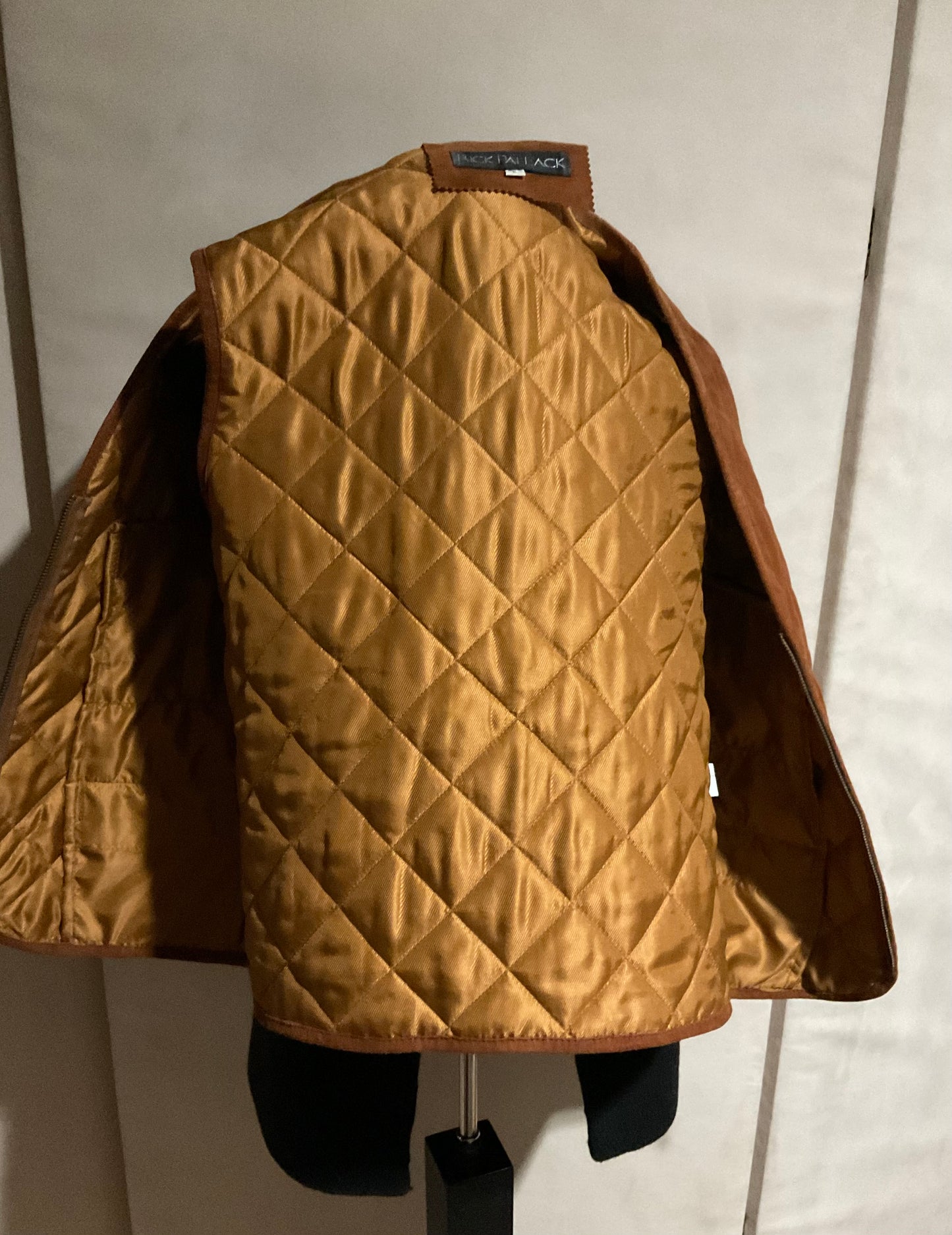 R P SUEDE VEST / QUILTED / RUST / LARGE / NEW / MADE IN USA