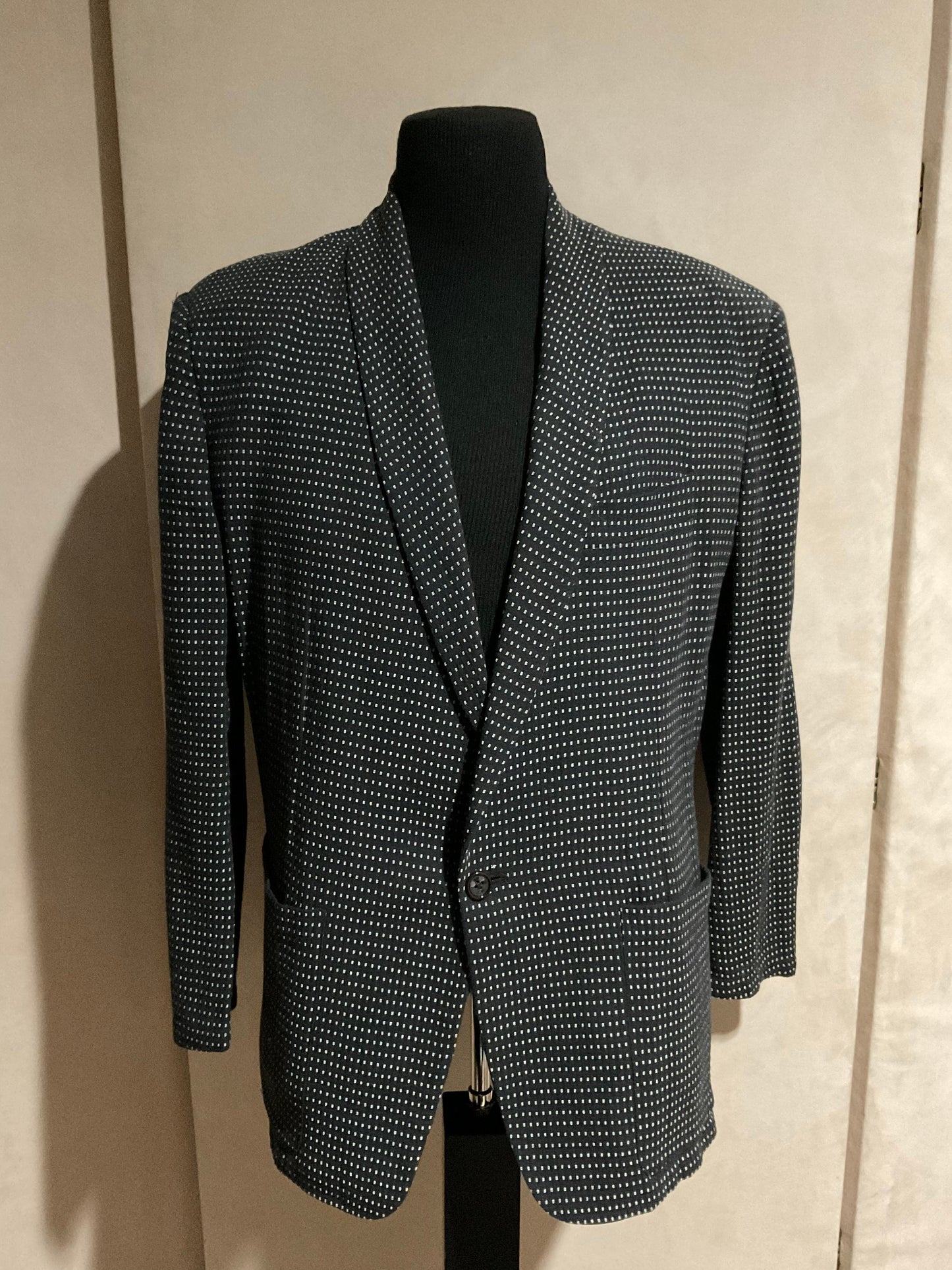 R P SPORT JACKET / BLACK & WHITE / UNCONSTRUCTED / MEDIUM / MADE IN ITALY