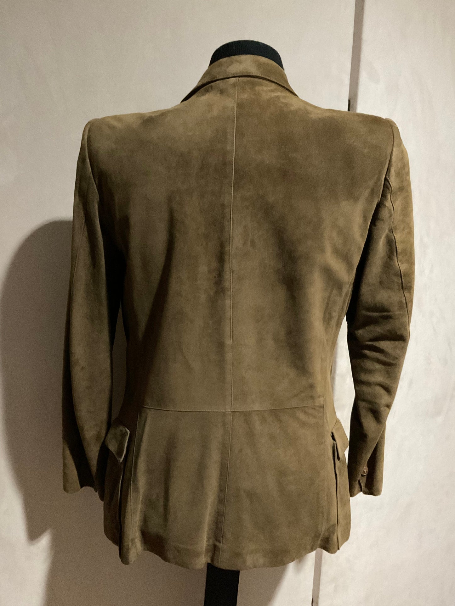 R P SUEDE JACKET / OLIVE / SMALL / MADE IN ITALY