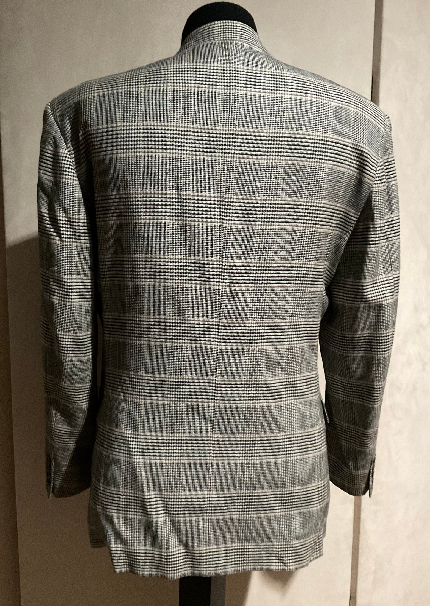 R P SPORT JACKET / SILK & LINEN PLAID / 40 REGULAR / NEW / MADE IN ITALY