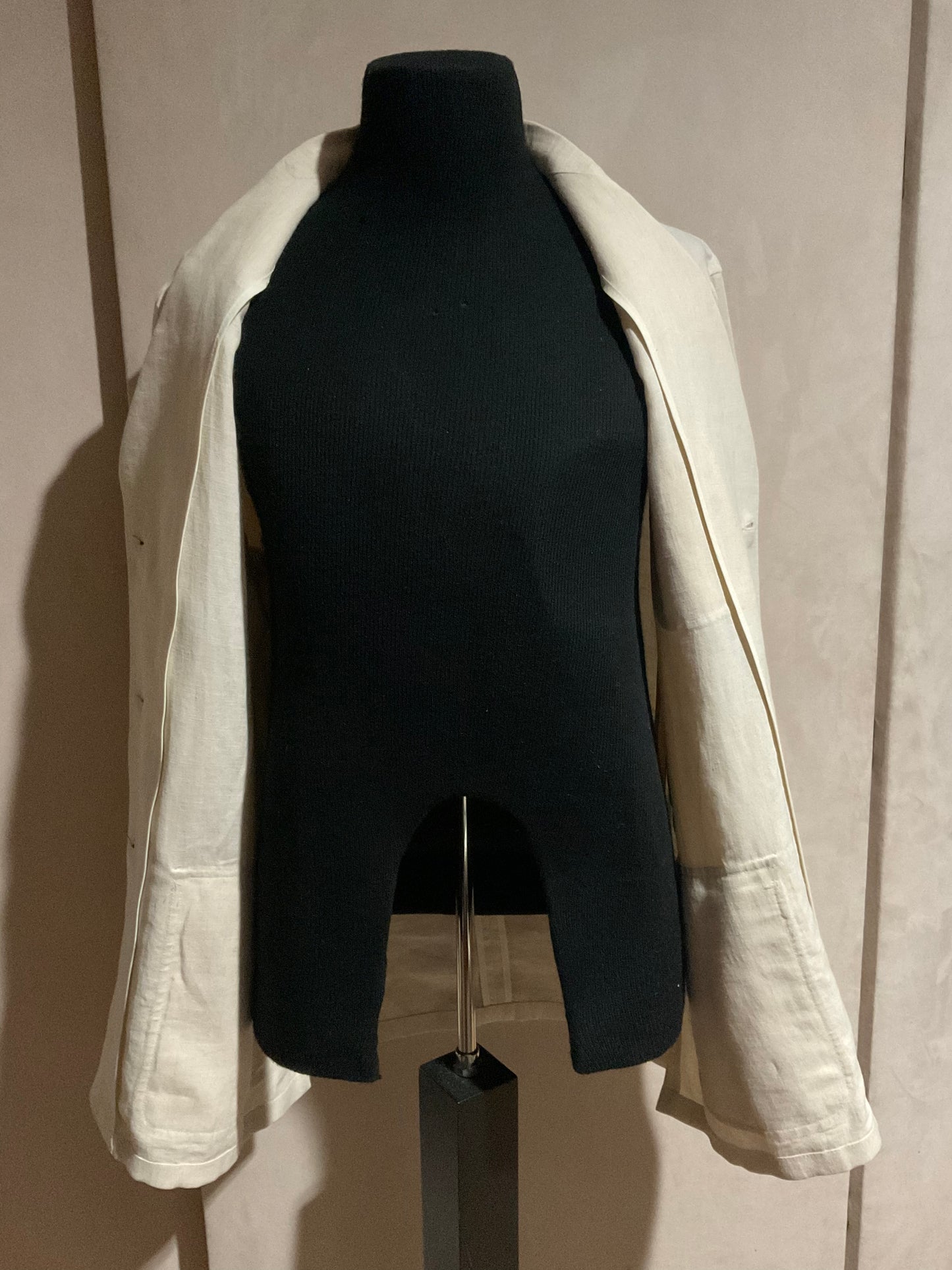 R P SPORTS JACKET / CREAM LINEN / UNCONSTRUCTED / MEDIUM - LARGE / NEW / MADE IN USA