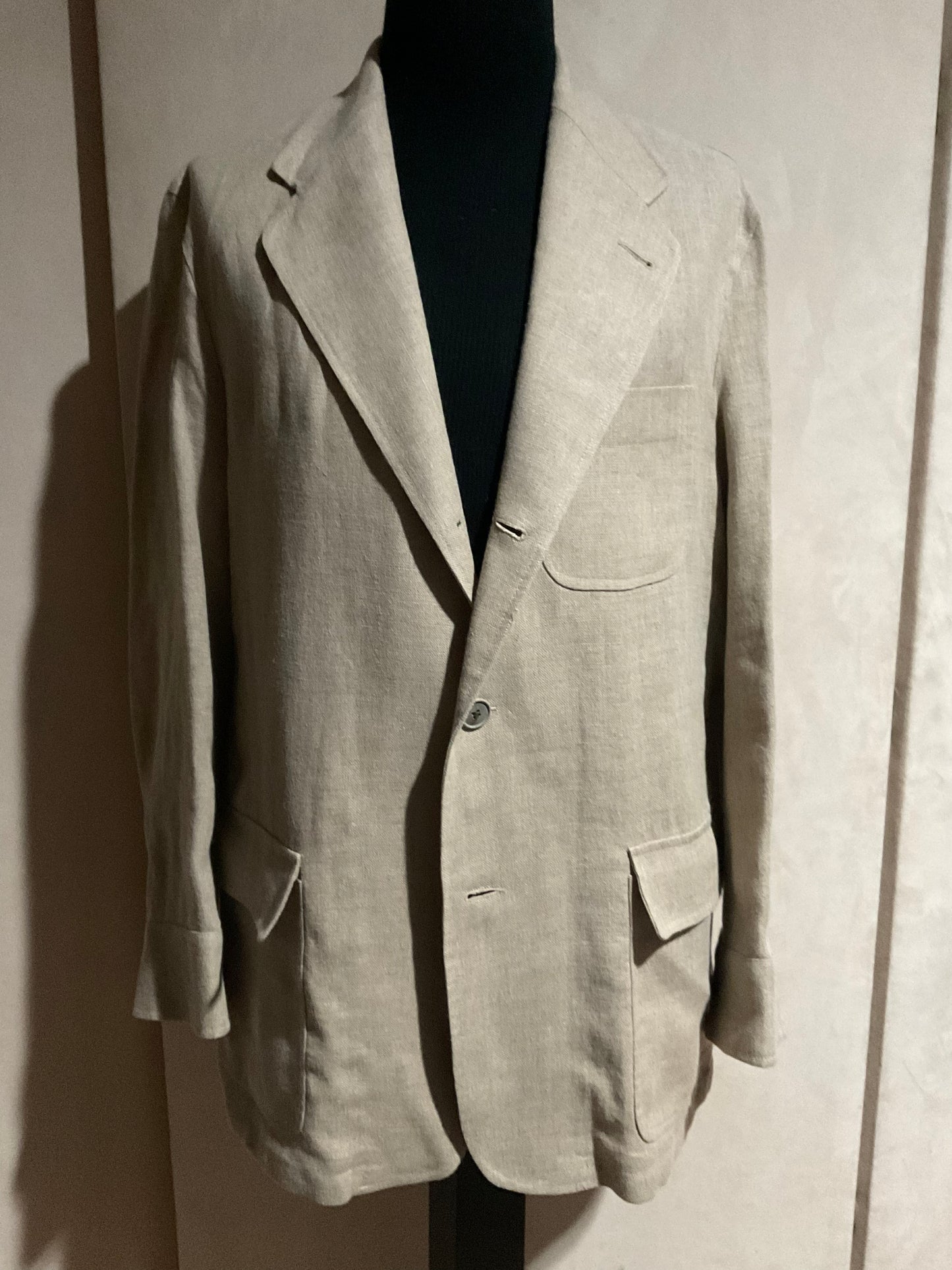 R P SPORTS JACKET / NATURAL LINEN / UNCONSTRUCTED / MEDIUM - LARGE / NEW / MADE IN USA
