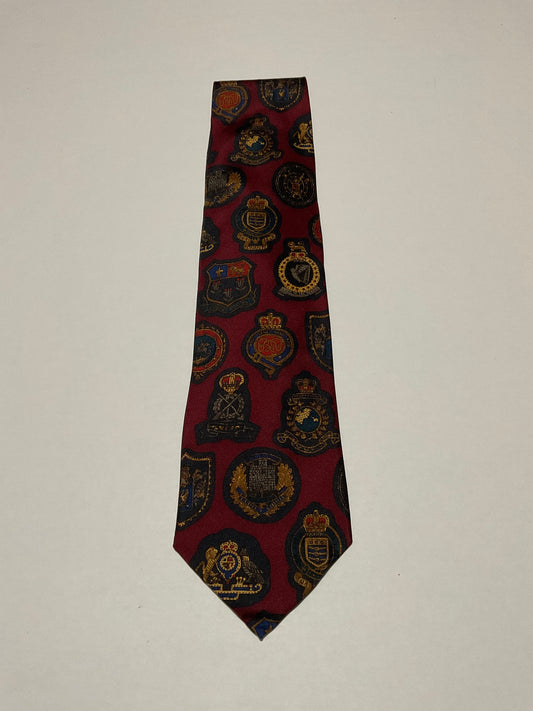 R P TIE / PURE SILK / NEW / APPX. 3 3/4” WIDE / HAND MADE IN USA