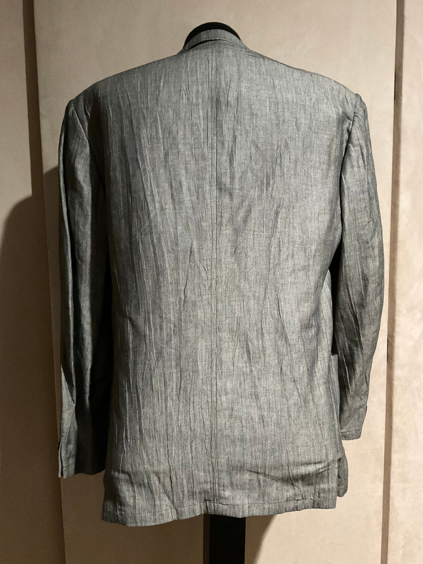 R P SPORT JACKET / GREY / LINEN & COTTON / UNCONSTRUCTED / 40 / NEW / MADE IN ITALY