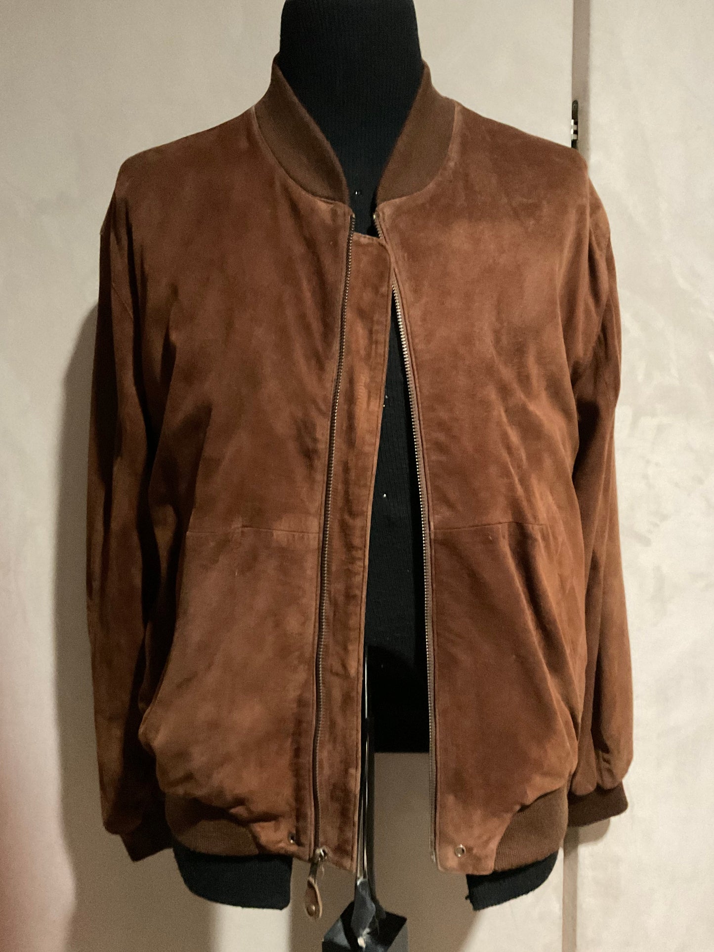 R P SUEDE JACKET / MEDIUM / BROWN RUST / NEW / CRAFTED IN USA