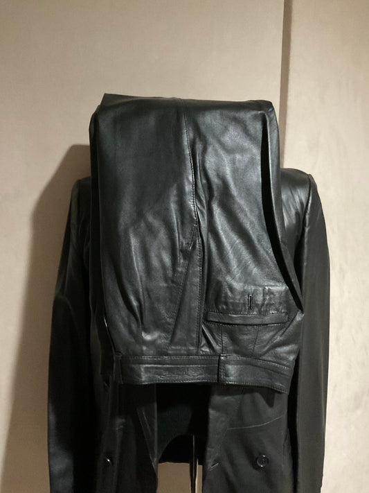 R P LEATHER PANT / BLACK / SIZE 28 1/2” / MADE IN SPAIN